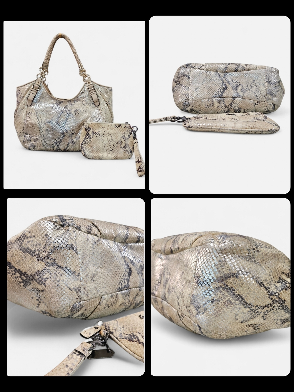 Coach 2011 Madison Python Embossed Hobo Bag w/matching Wristlet - Picture 5 of 16